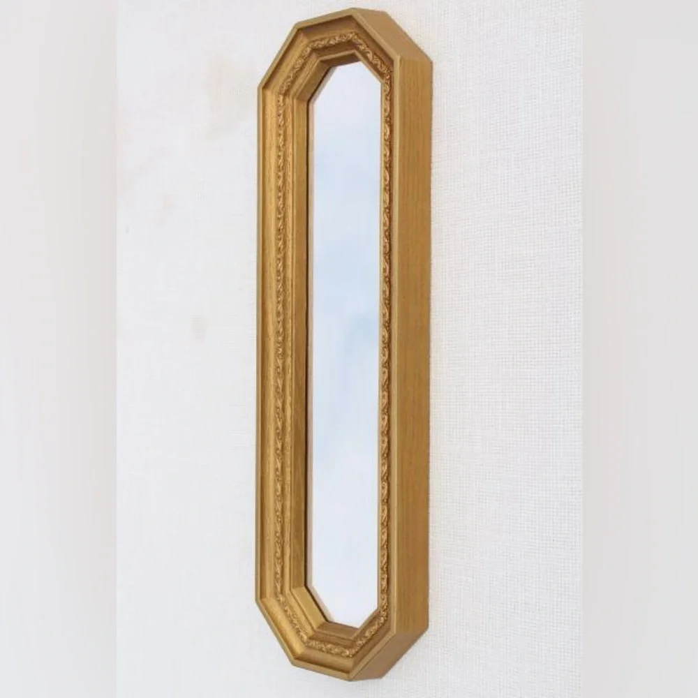 Homco Syroco Vintage Rectangle Plaque Gold Bronze Tone Set of 2